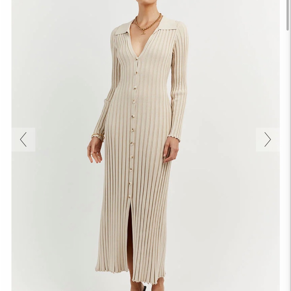 DISSH brand new with tag. RHODES STONE SLEEVED DRESS in STONE never used. Size M